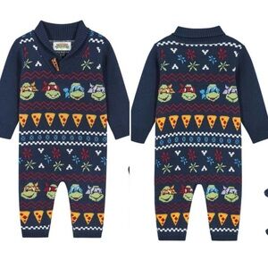 Teenage Mutant Ninja Turtles X Andy & Evan Fair Isle Icon Sweater Romper 6/9 MO